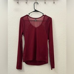 maroon Victoria’s secret mesh athletic top